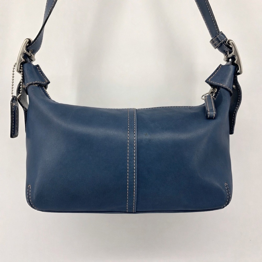 Vintage Coach Legacy Demi Hobo Blue 2004 Y2k shoulder bag tag silver hardware
